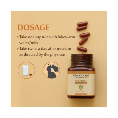 upakarma ayurveda Turmeric Boost Immunity and Strength Capsule 90 no.s Pack Of 1