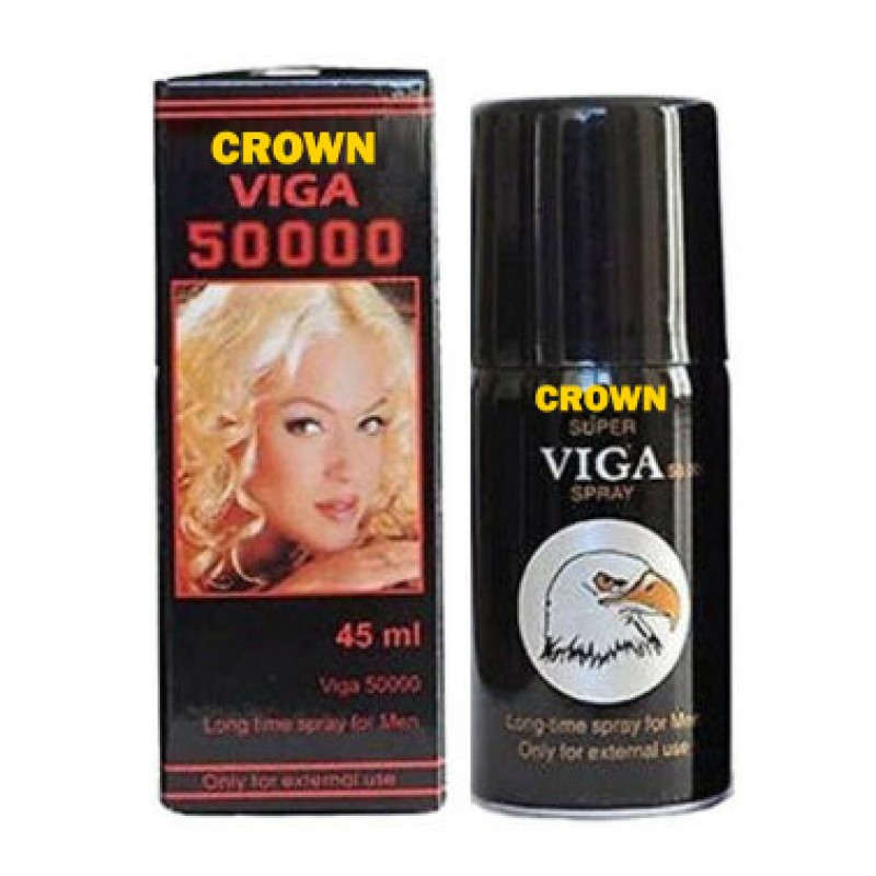 CROWN VIGA 50000 Delay Spray for Men, with Vitamin E to Increase Power 45ml