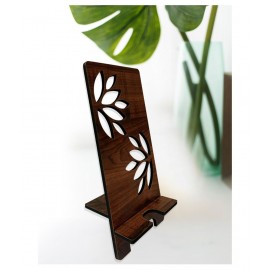 vivek homesaaz Brown Wood Mobile Stand - Pack of 1