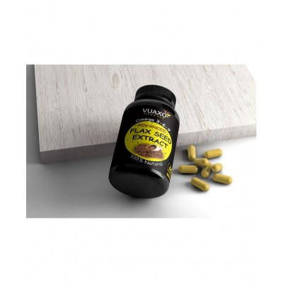 vuaxo Advanced Flaxseed Extract Omega 3 6 9 Fatty Acid Capsule 120 no.s Pack of 2