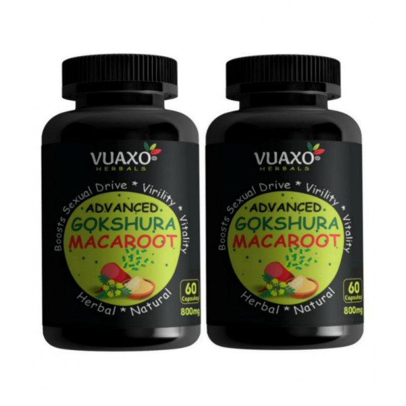 vuaxo Advanced Gokshura Maca Root Tribulus Terrestris Capsule 120 no.s Pack of 2