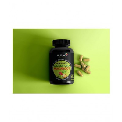 vuaxo Advanced Gokshura Maca Root Tribulus Terrestris Capsule 180 no.s Pack of 3