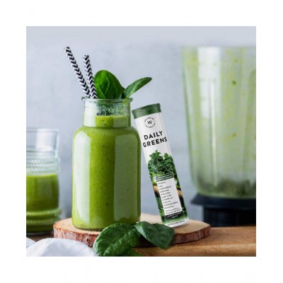 wellbeing nutrition Daily Greens, Organic Plant Superfood, Natural Multivitamin, Effervescent 63 gm Multivitamins Tablets