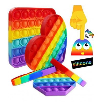 zms marketing Pop It Toy Of 4 Shapes  (Multicolor)