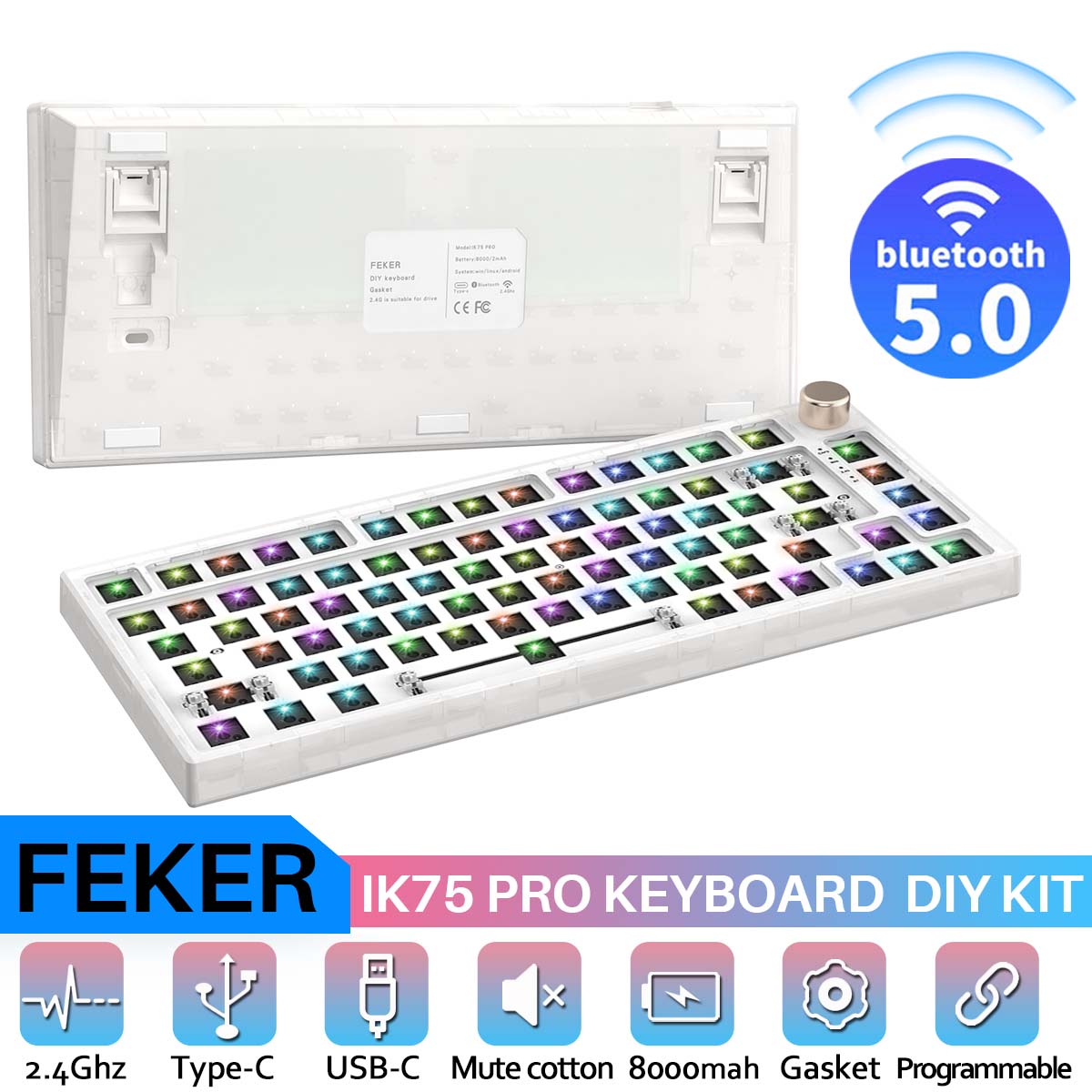 FEKER-IK75-PRO-Keyboard-Customized-Kit-82-Keys-Hot-Swappable-75-RGB-Wired-bluetooth-50-24GHz-Triple--1923909