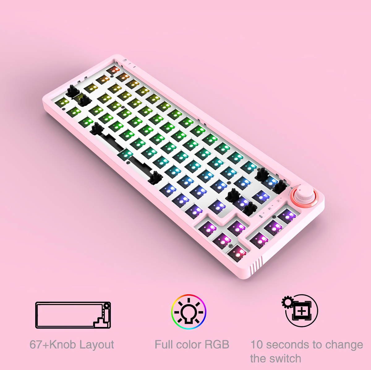 GamaKay-LK67-Keyboard-Customized-Kit-67-Keys-RGB-Hot-Swappable-3pin5pin-Switch-65-Programmable-Tripl-1885206
