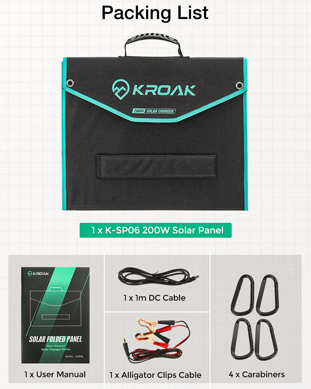 KROAK-SP-06-200W-198V-Shingled-Solar-Panel-Foldable-Outdoor-Waterproof-Portable-Superior-Monocrystal-1941572-9