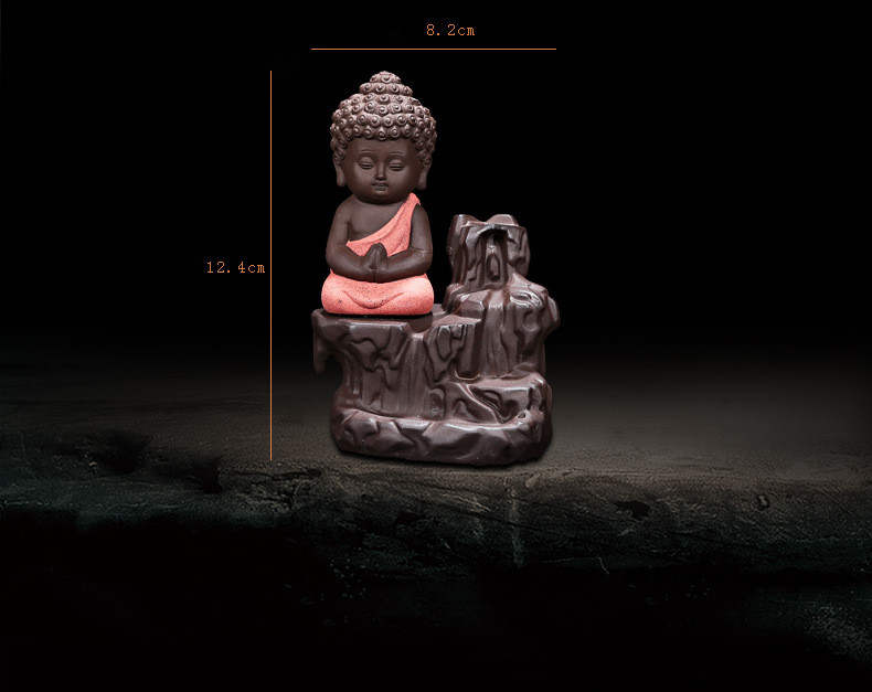 Laying-Style-Red-Ceramic-Monk-Budha-Smoke-Backflow-Insense-Cone-Holder---Pack-of-1-1